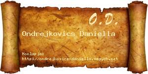 Ondrejkovics Daniella névjegykártya